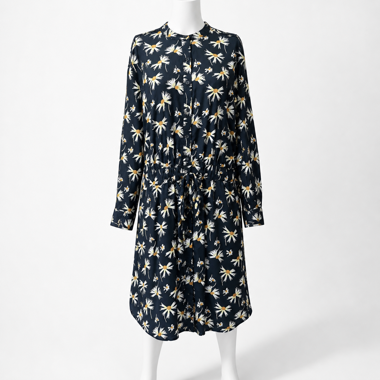 Banana Republic Daisy Print Long Sleeve Shirt Dress