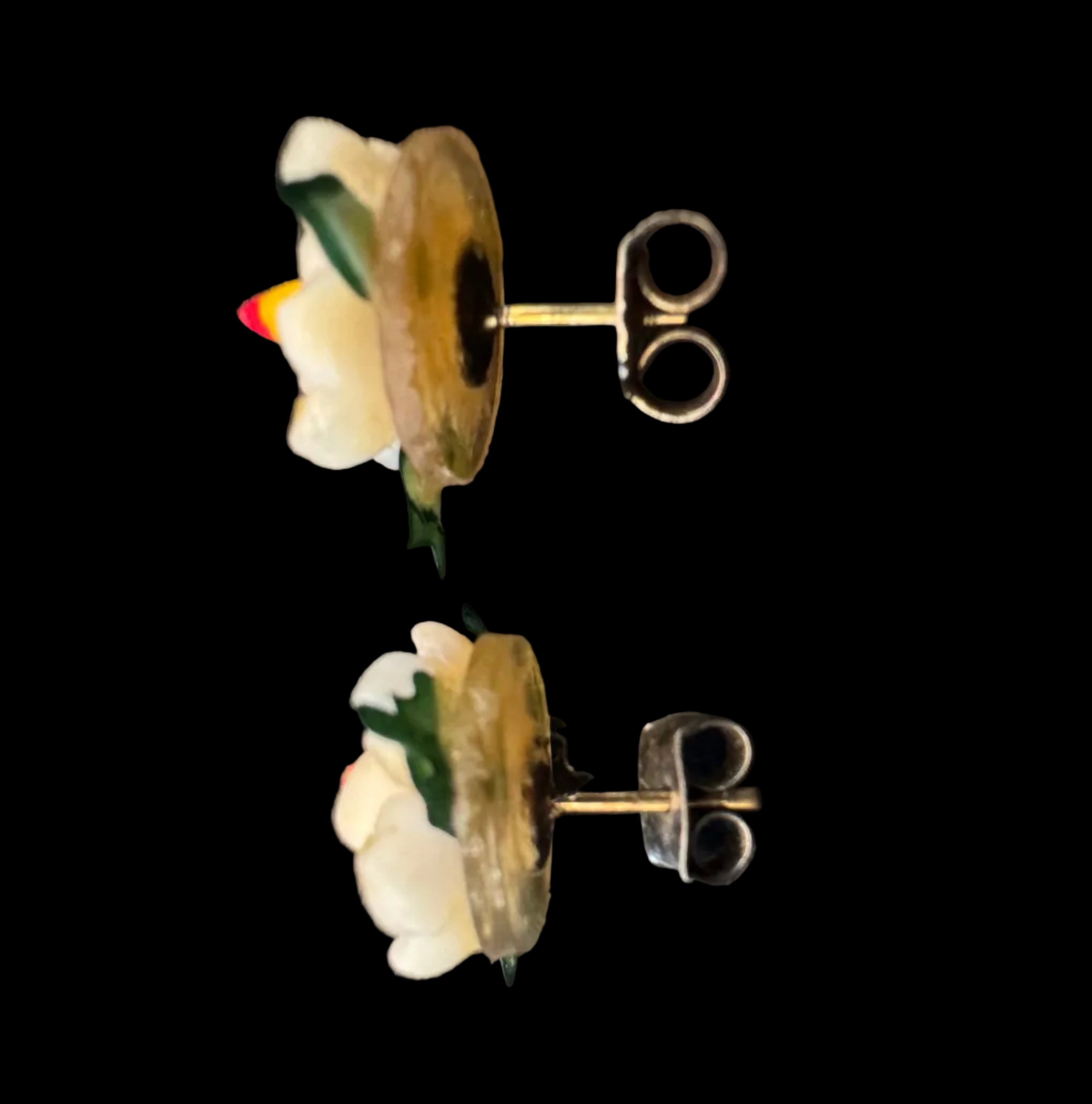Vintage Magnolia Flower Post Earrings