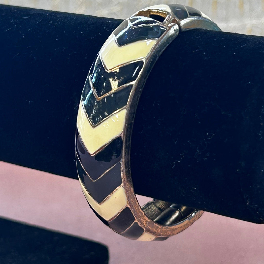 Modernist Chevron Enamel Bangle