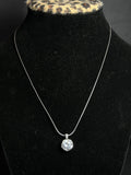Silpada Sterling Silver "Crystal Clear" Cubic Zirconia Necklace