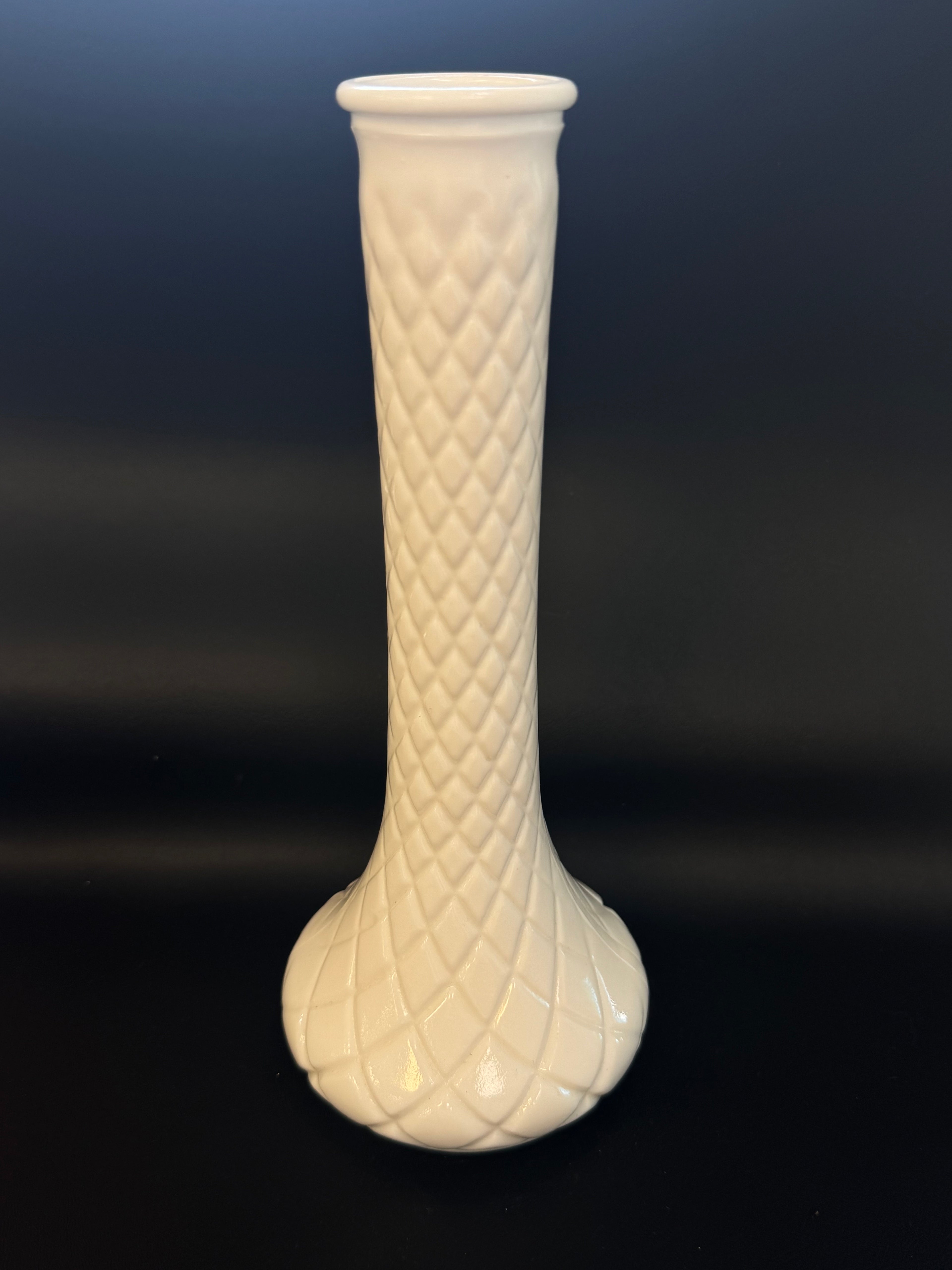 Hoosier Glass #4092 White Milk Glass Bud Vase