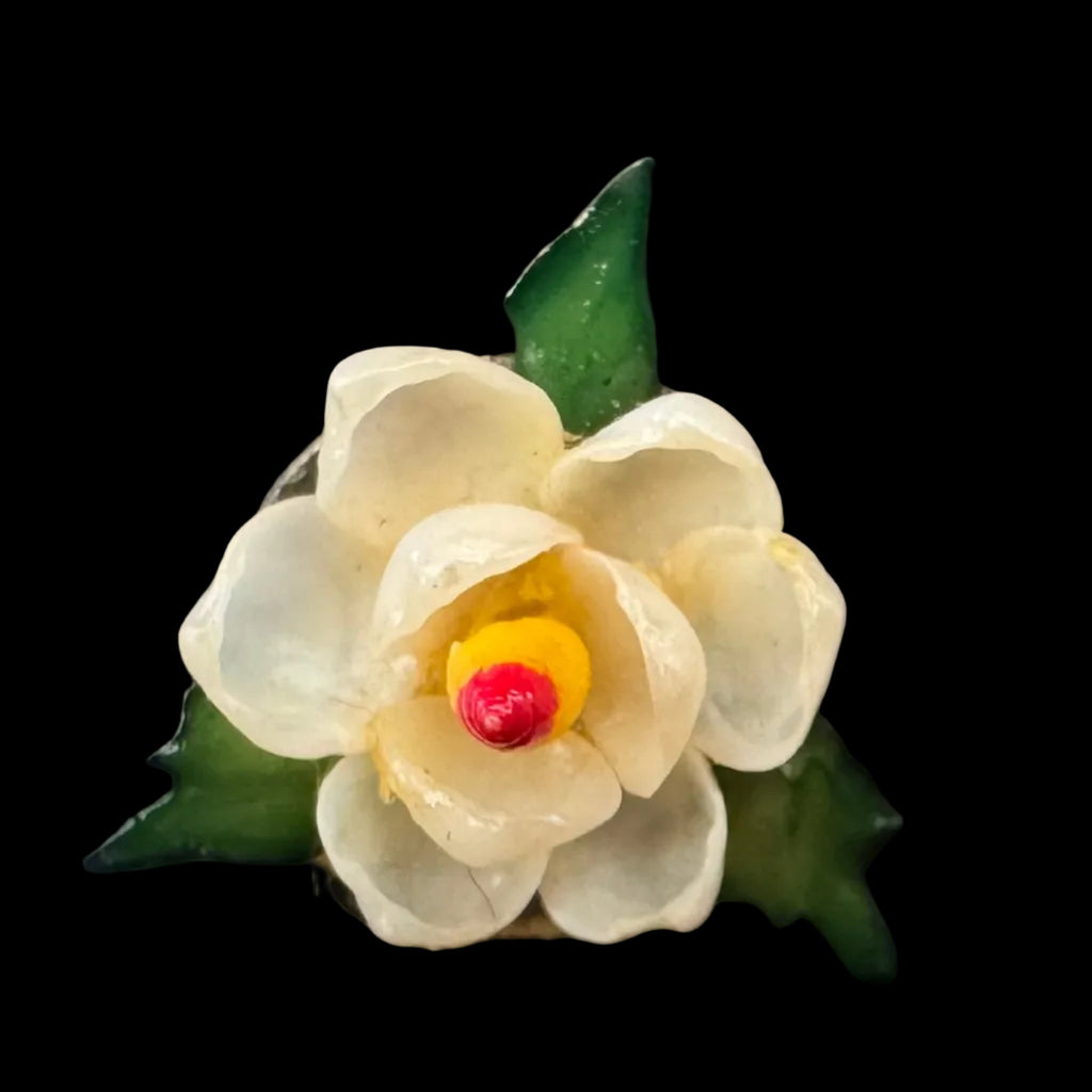 Vintage Magnolia Flower Post Earrings
