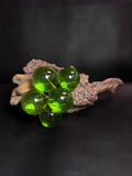Vintage Green Lucite Grape Cluster on Driftwood