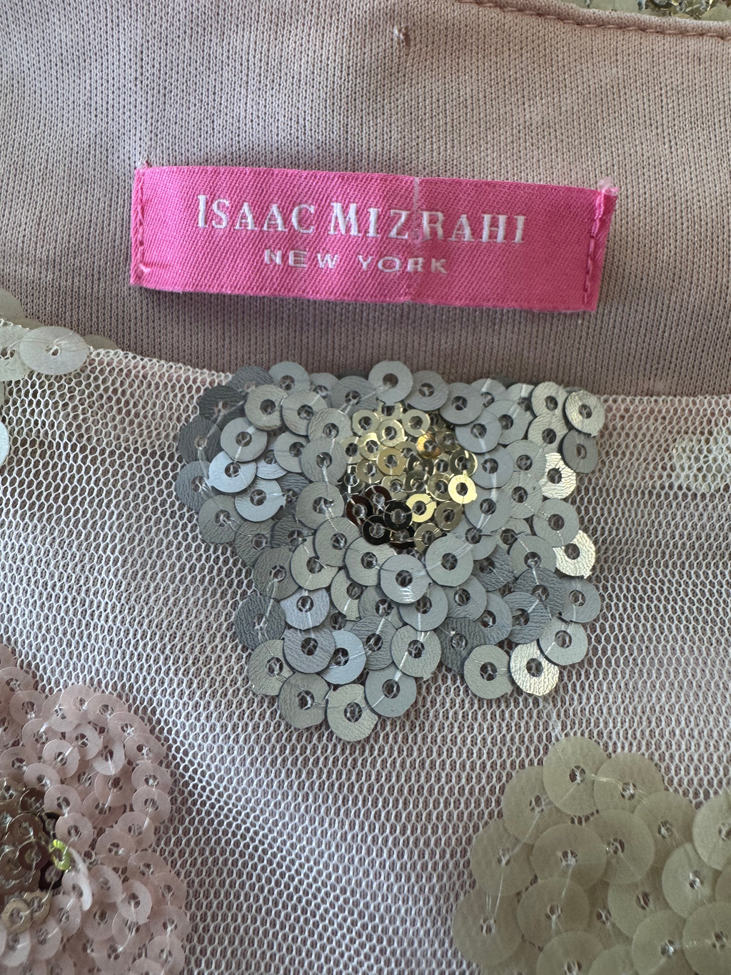Isaac Mizrahi Sequin Floral Dress