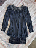 Vintage 80s Shuet Young for HW Collections Sequin Bubble Dress - Black
