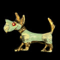Vintage Enamel Scottie Dog Brooch