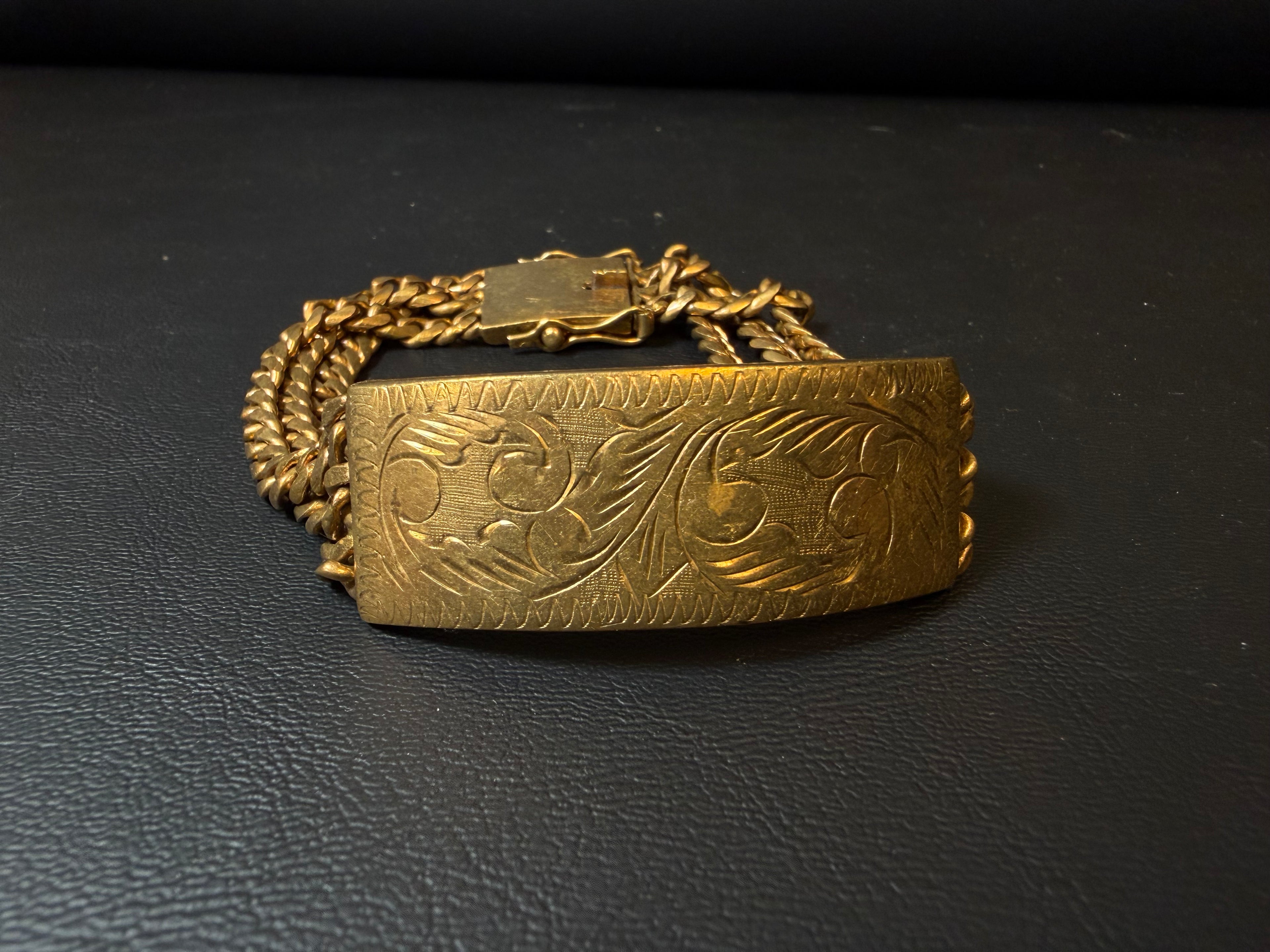 Victorian-style hand-chased bracelet