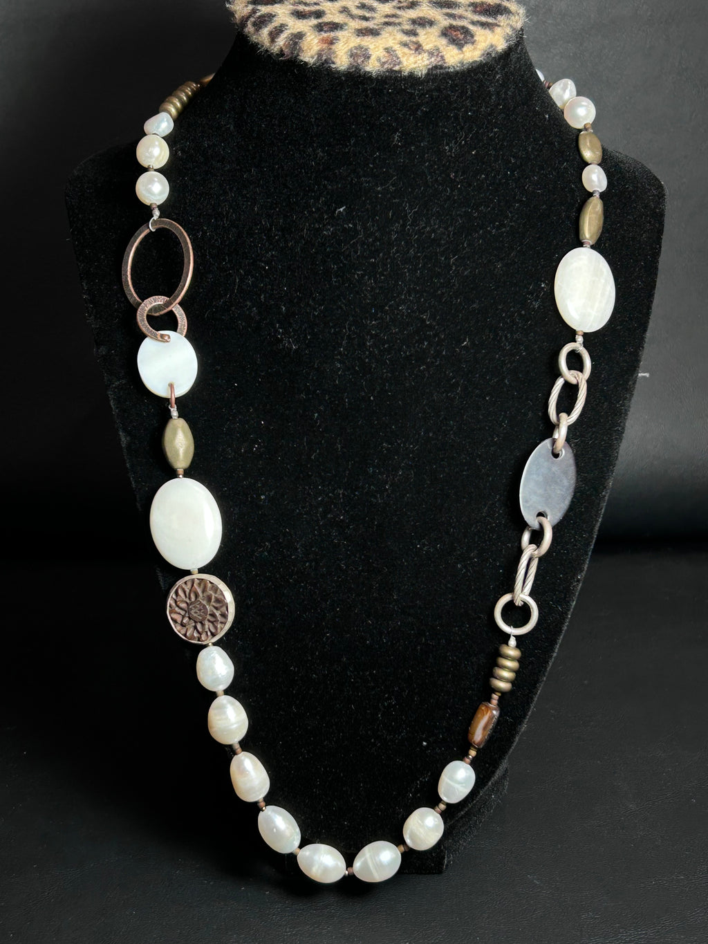 Silpada Mixed Media Pearl & Sterling Silver Necklace
