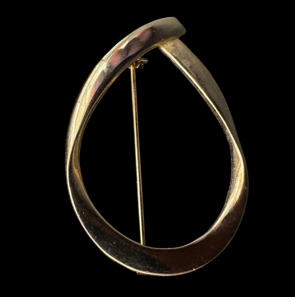 Vintage Modernist Teardrop Brooch