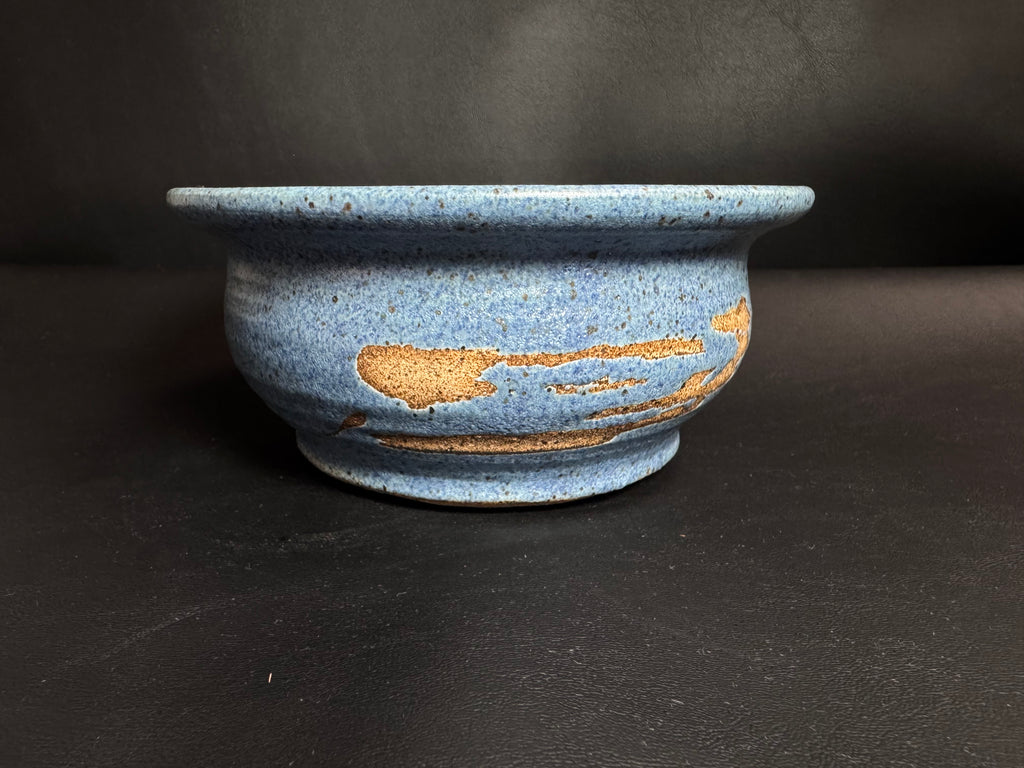 Brad Walker Studio Pottery Blue Speckled Bowl
