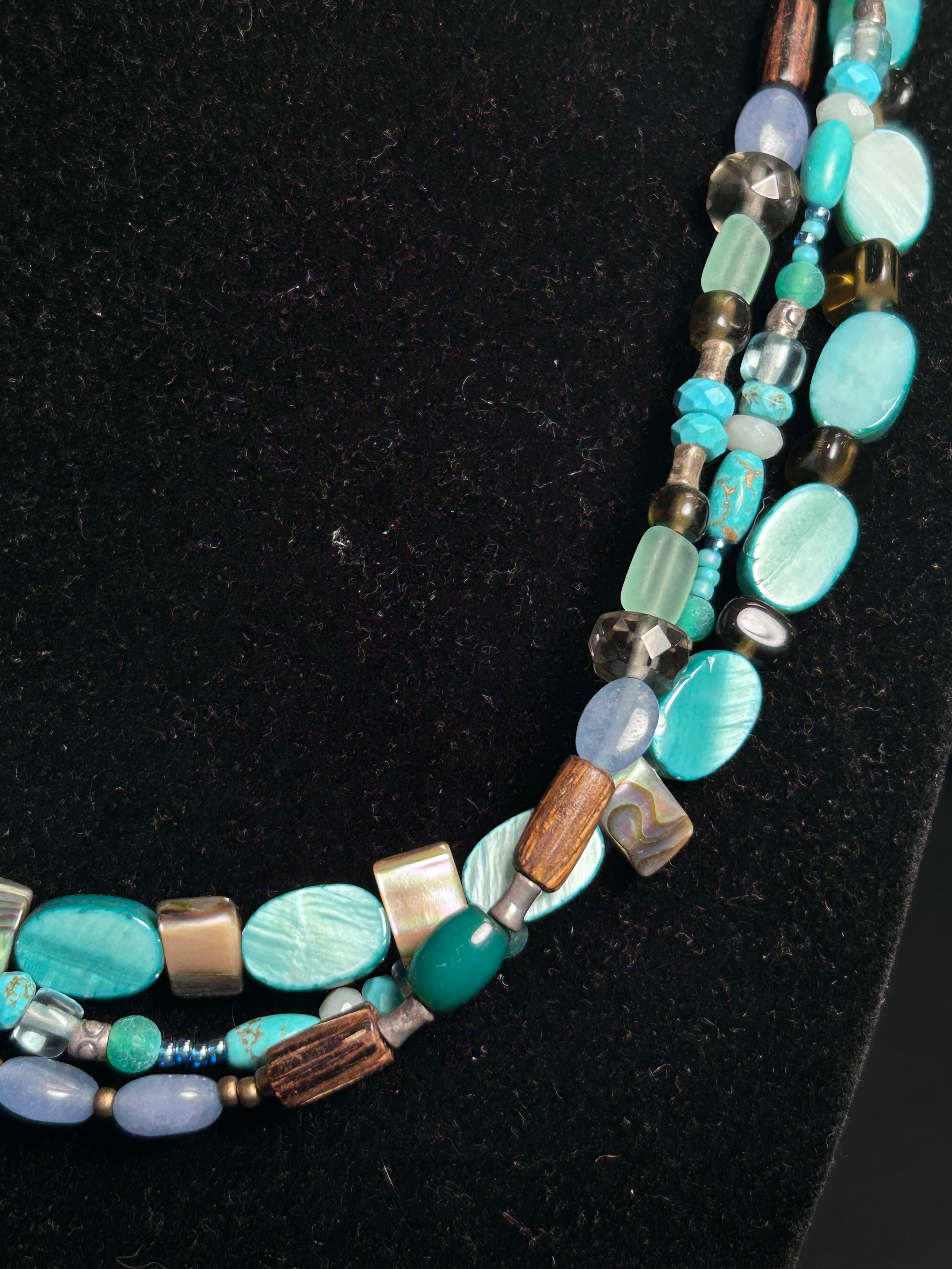 Silpada Multi-Strand "Coastal" Turquoise & Shell Necklace