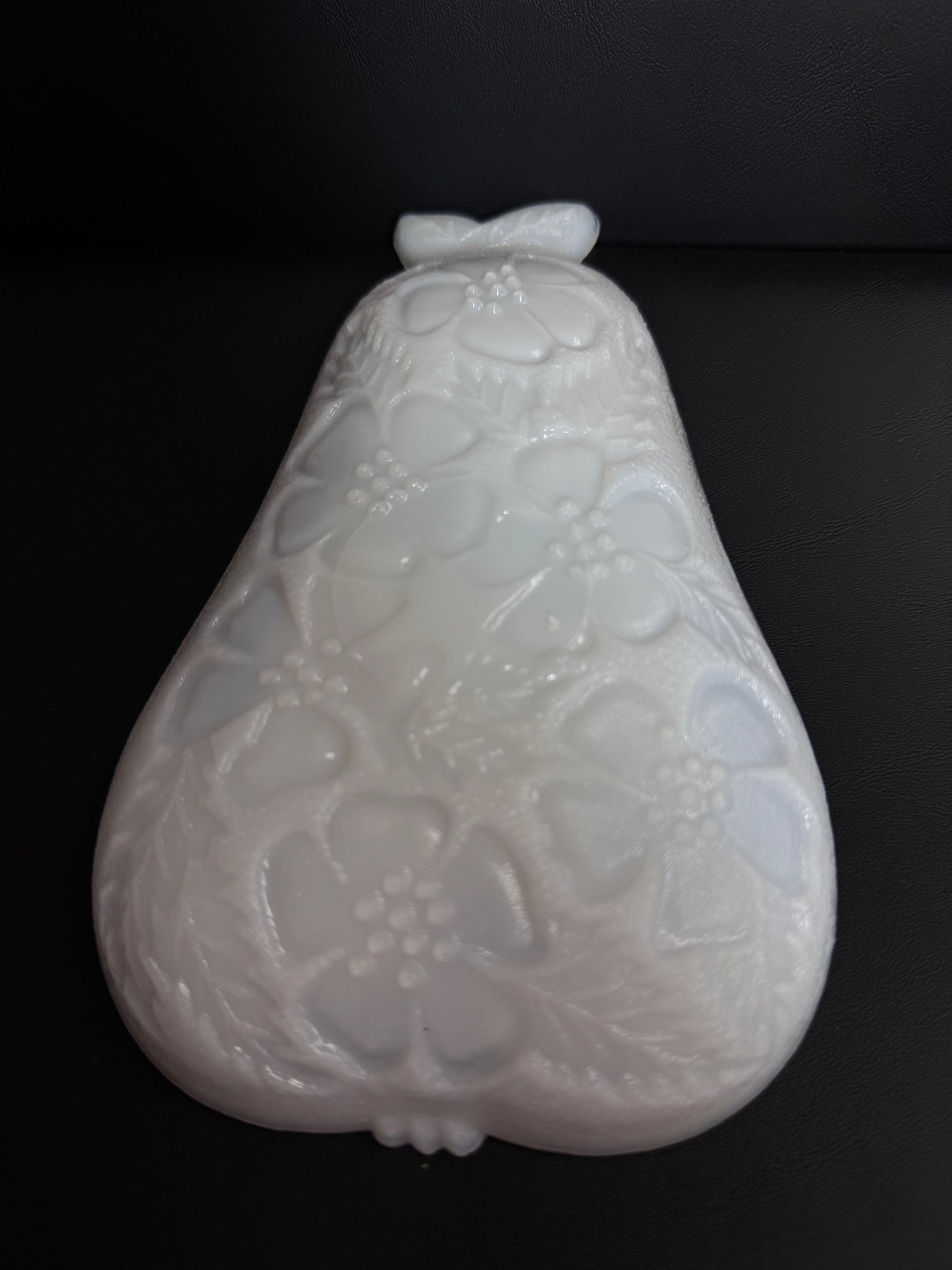 Vintage Moonstone Hobnail Opalescent Glass Pear-Shaped Dishes