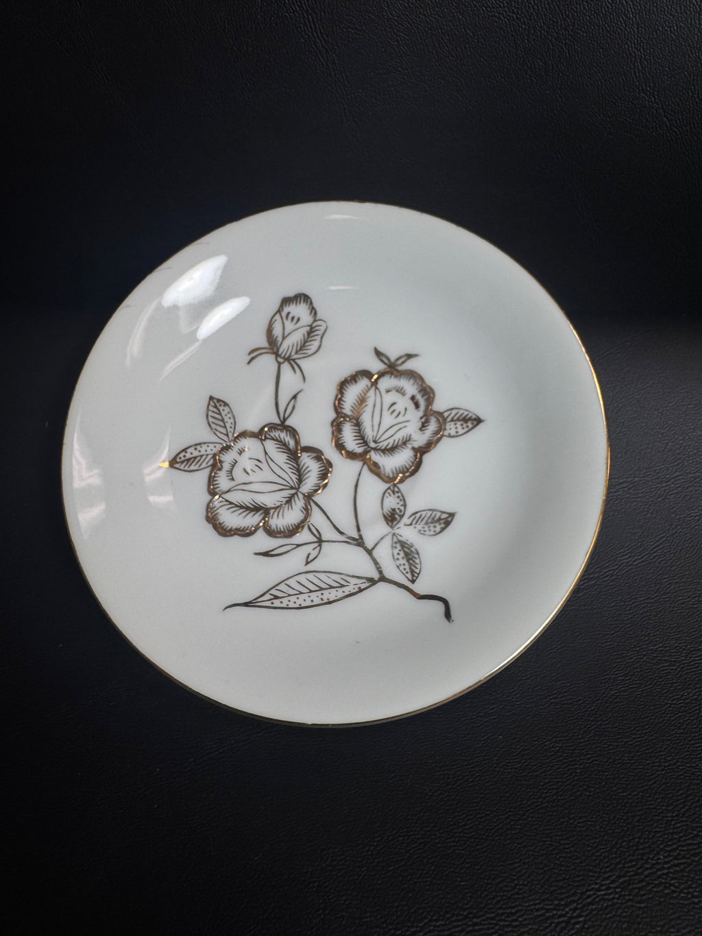 Vintage Mid-Century Rose Porcelain Small Plate