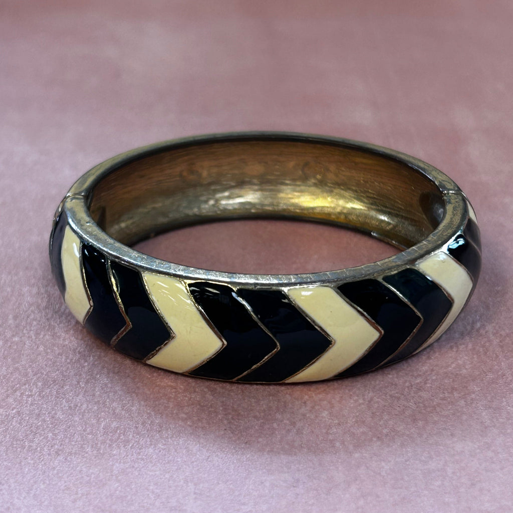 Modernist Chevron Enamel Bangle