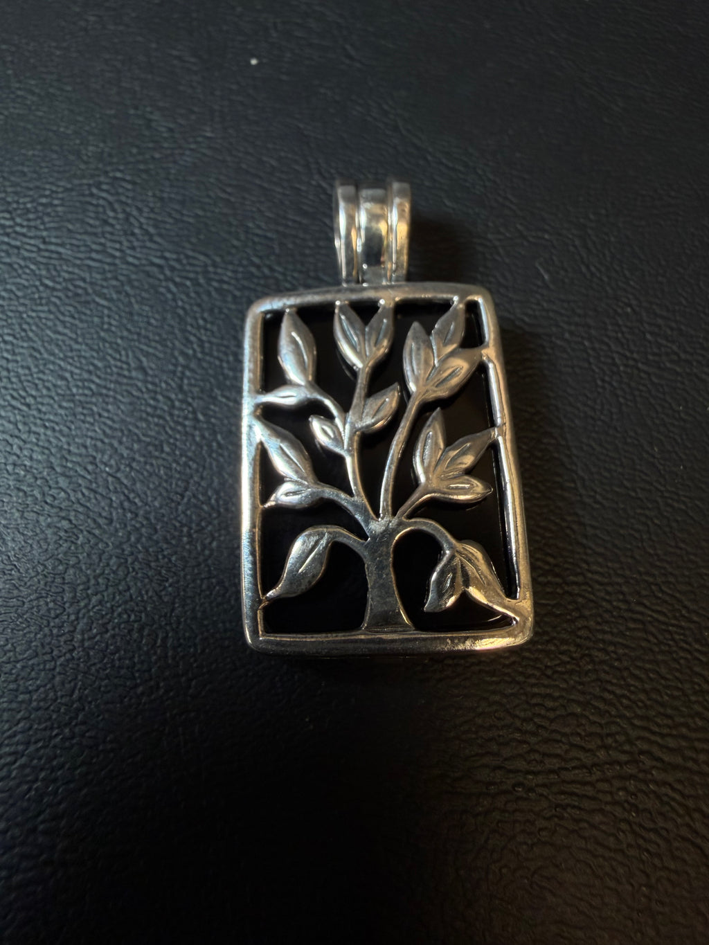 Tree of Life sterling silver pendant featuring a removable insert