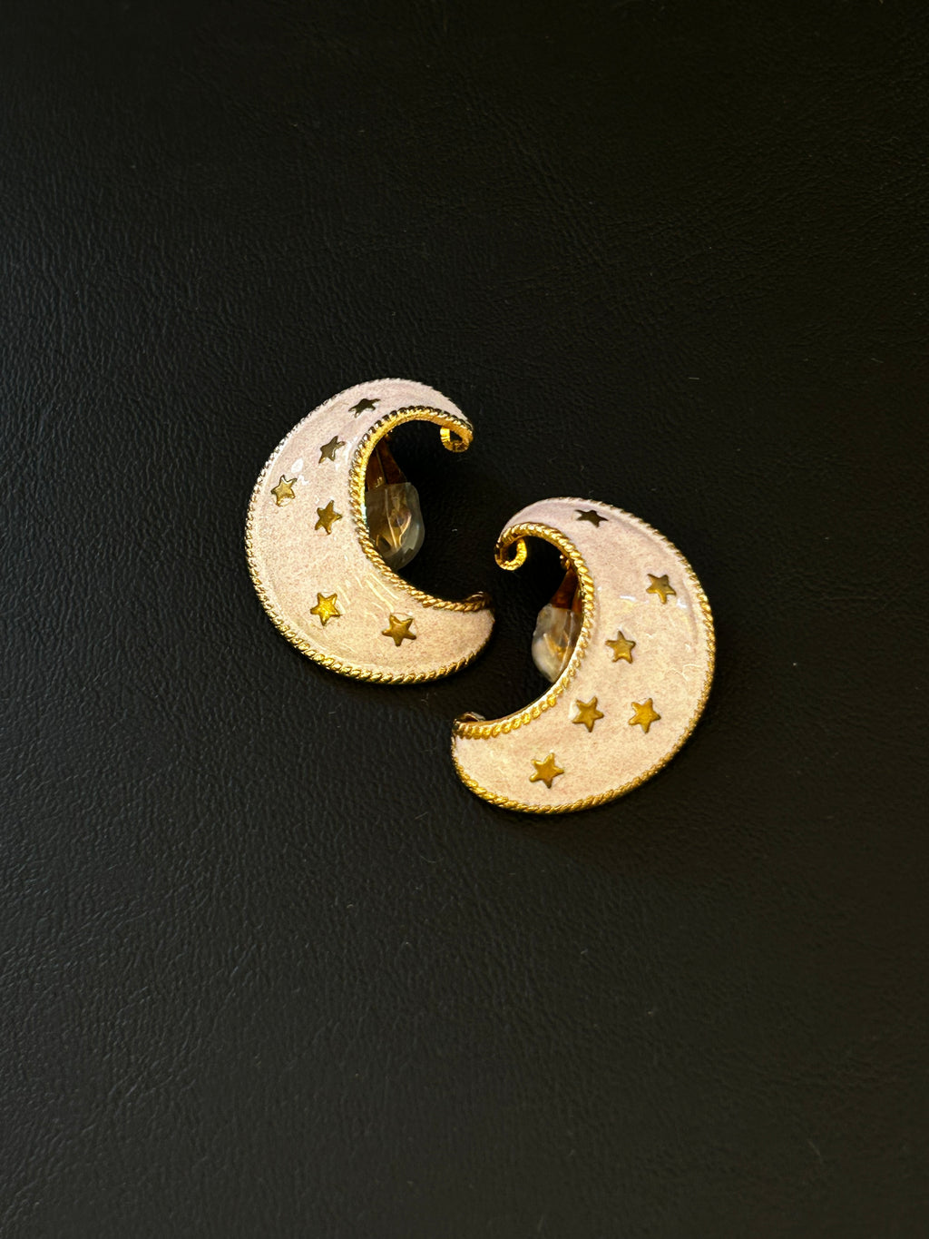 Gold-Tone Crescent Clip-On Earrings