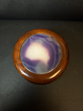 Vintage Brazilian Wood & Polished Agate Inlay Trinket Box – Mid-Century Jewelry/Keepsake Case