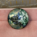 Vintage Enameled Abstract Disc Brooch