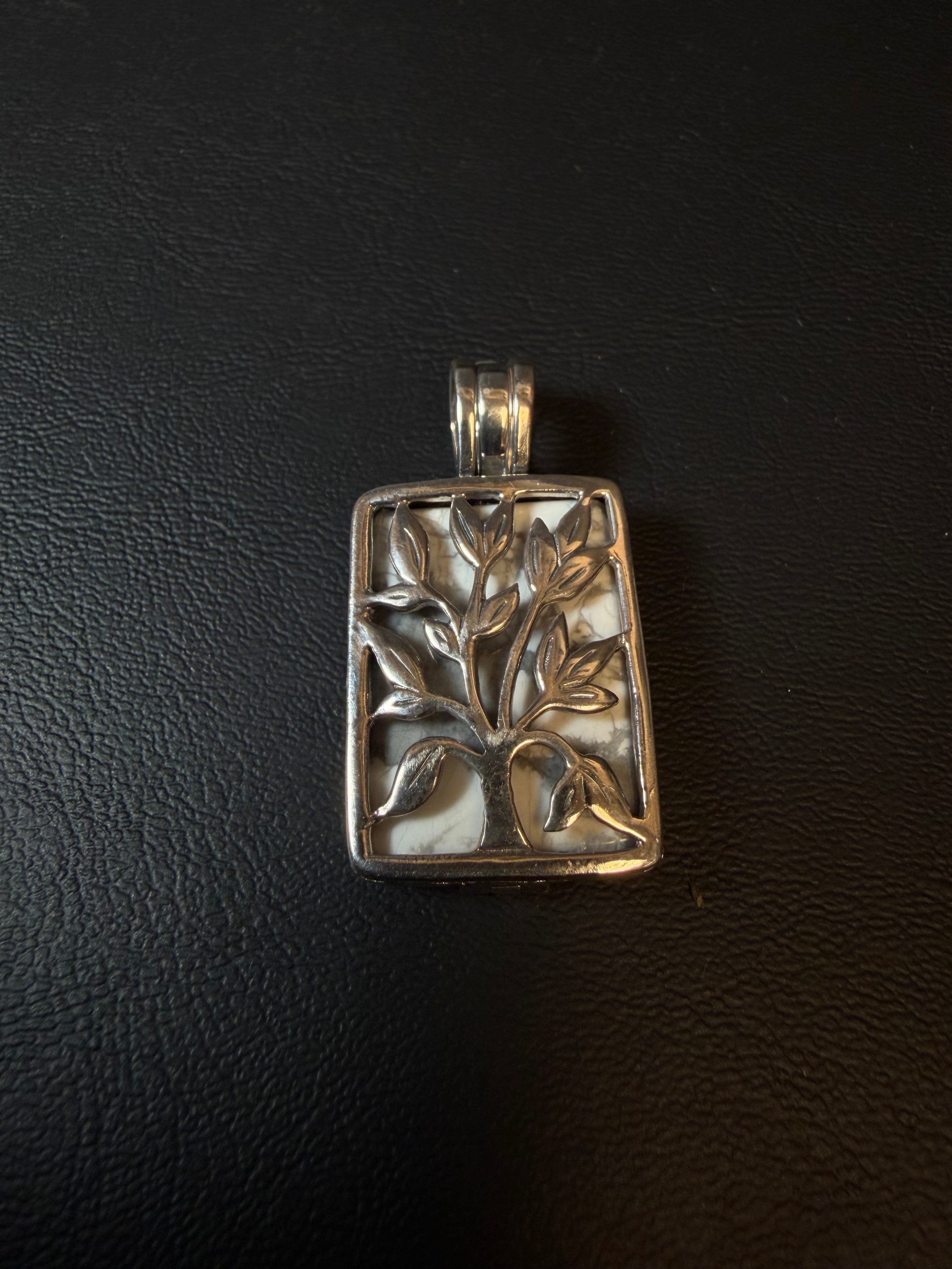 Tree of Life sterling silver pendant featuring a removable insert
