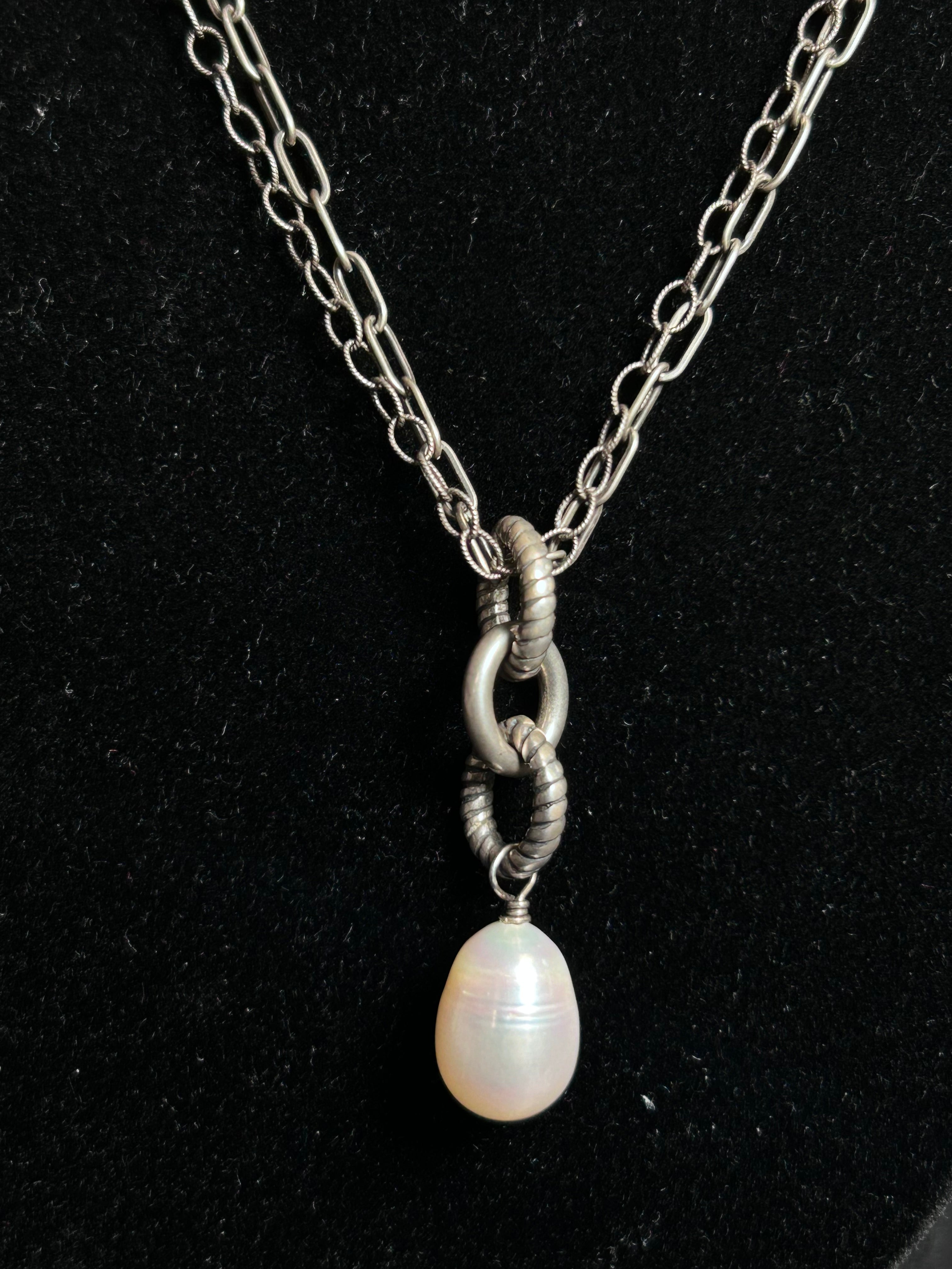Silpada "Baroque Beauty" Freshwater Pearl Drop Necklace