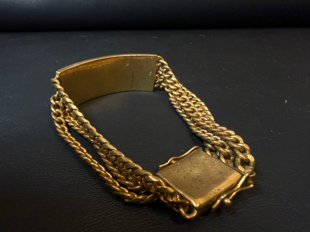 Victorian-style hand-chased bracelet