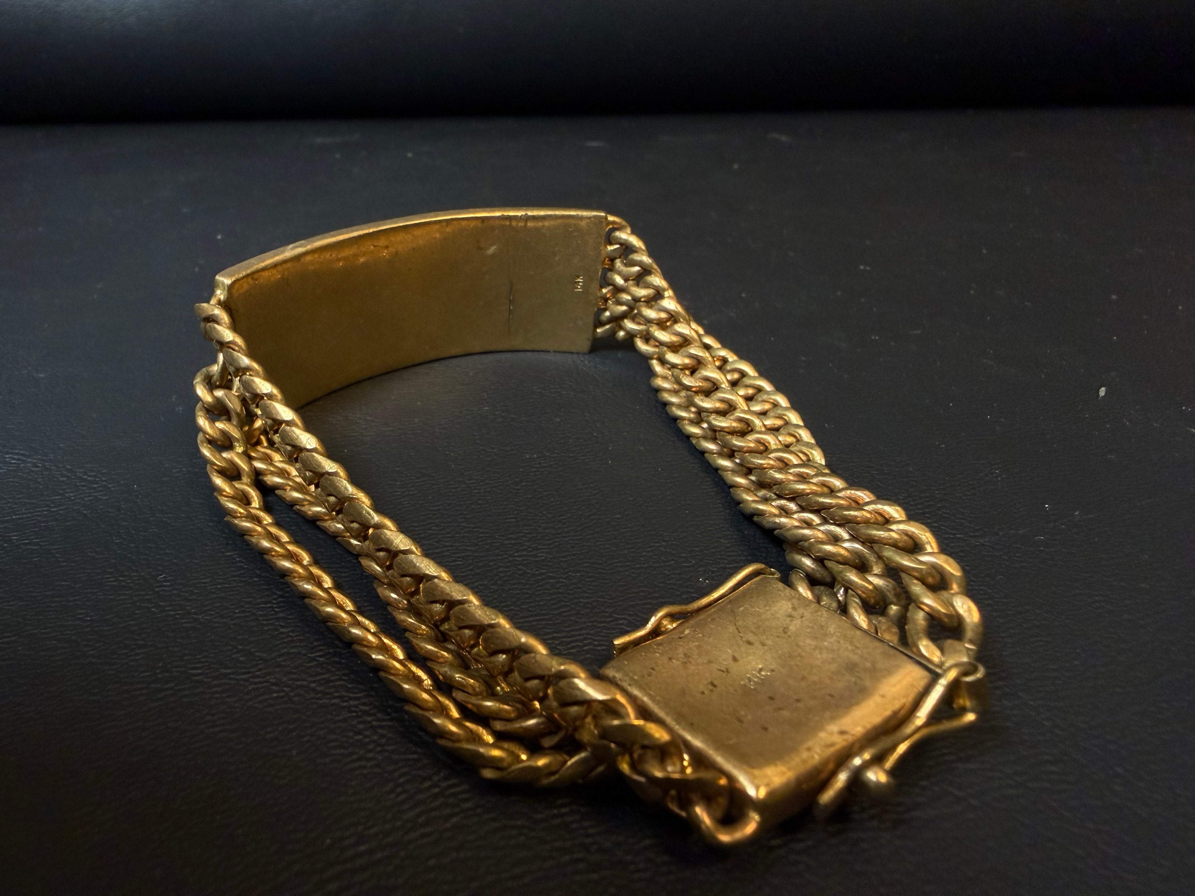 Victorian-style hand-chased bracelet