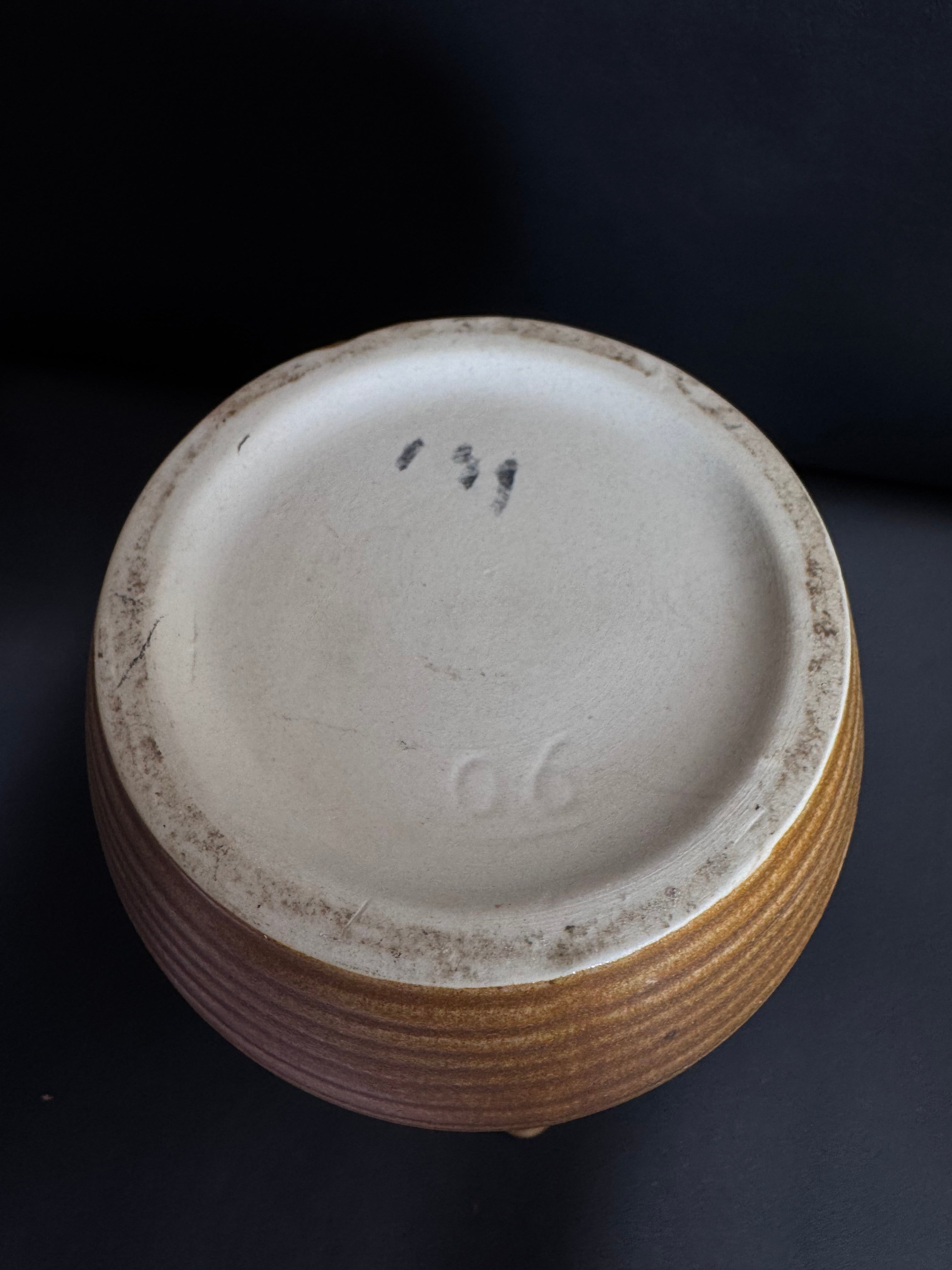 Vintage Mid-Century Modern Ribbed Pottery Pitcher | West Germany #06