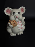 Vintage Ceramic Mouse with Cheese Shaker