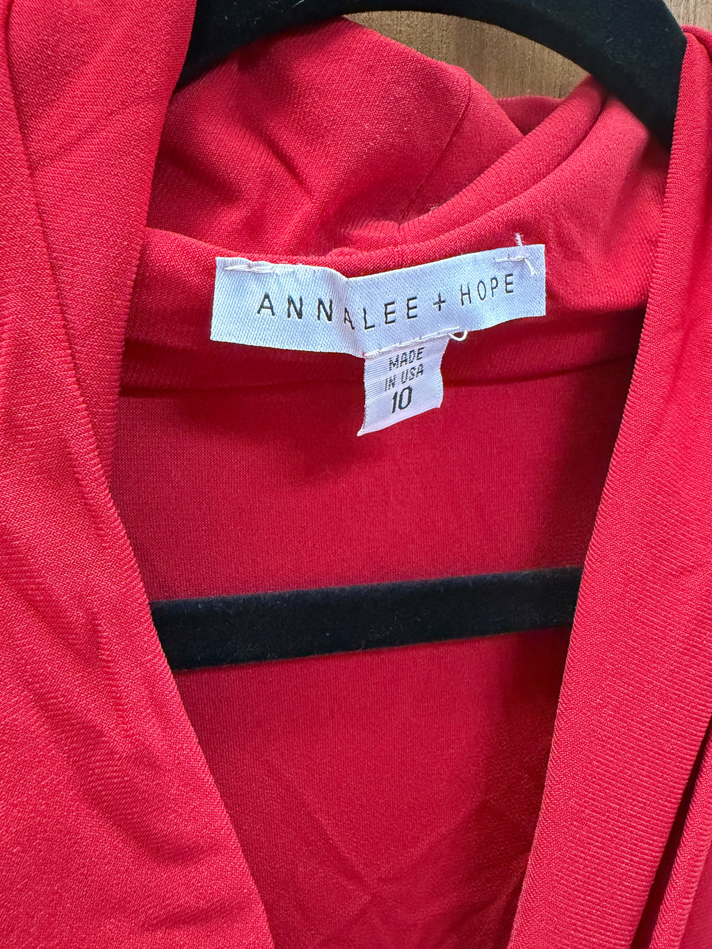 Annalee + Hope Red Twist-Front Cowl Neck Dress