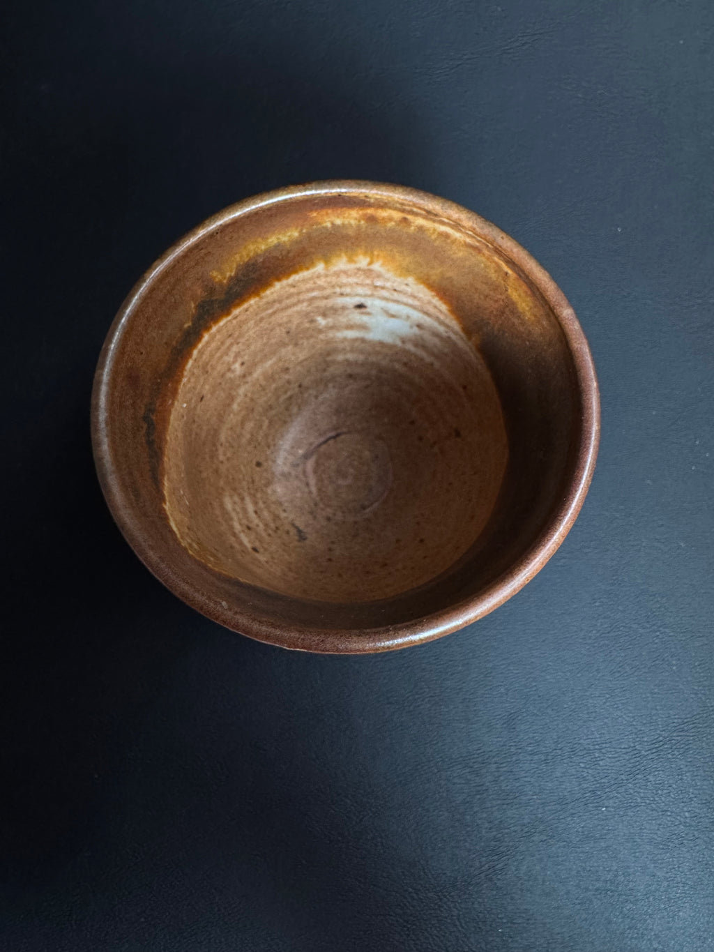 Studio Pottery Earth-Tone Stoneware Yunomi