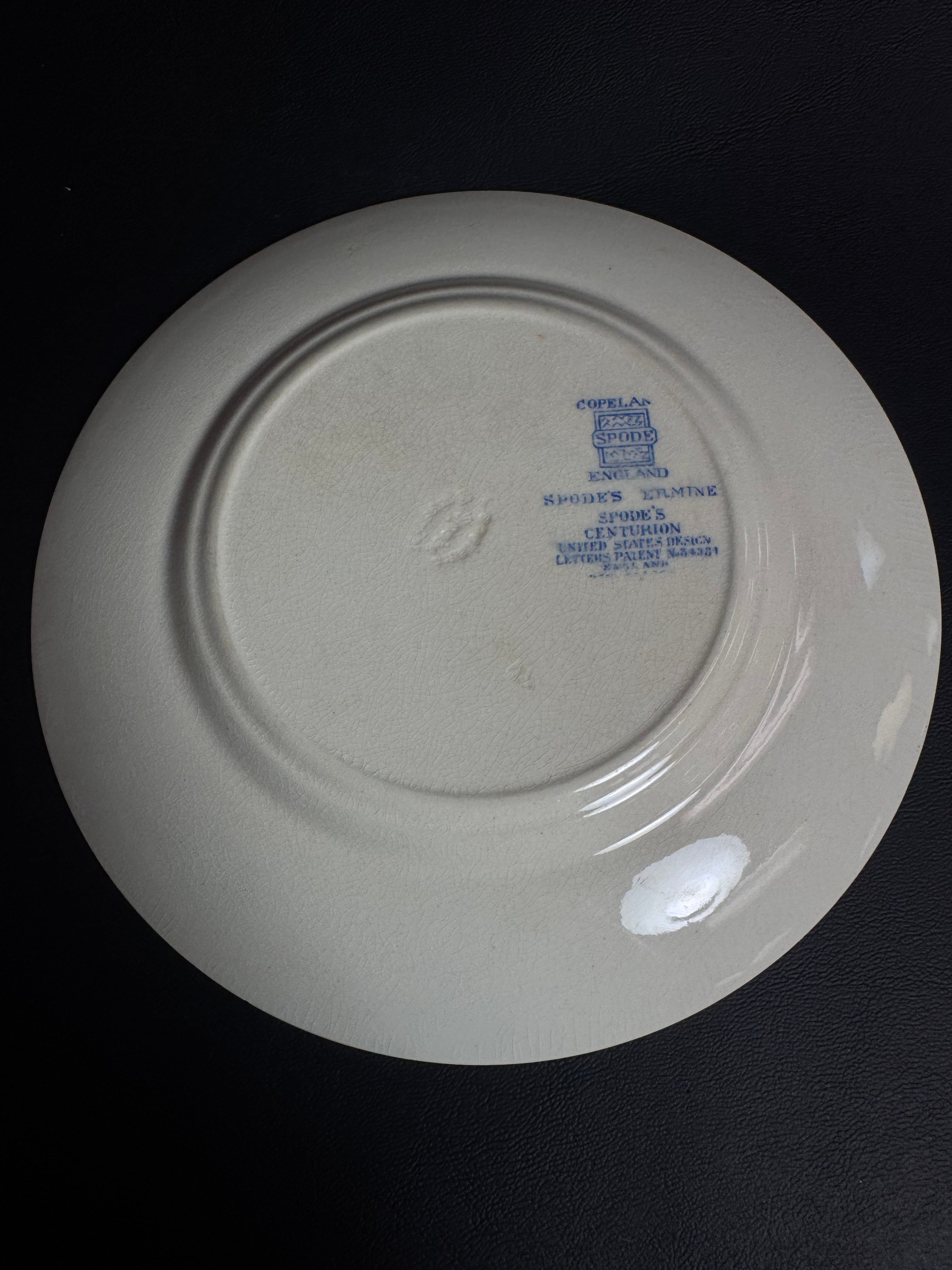 Antique Copeland Spode "Ermine" Blue Centurion Bread & Butter Plate