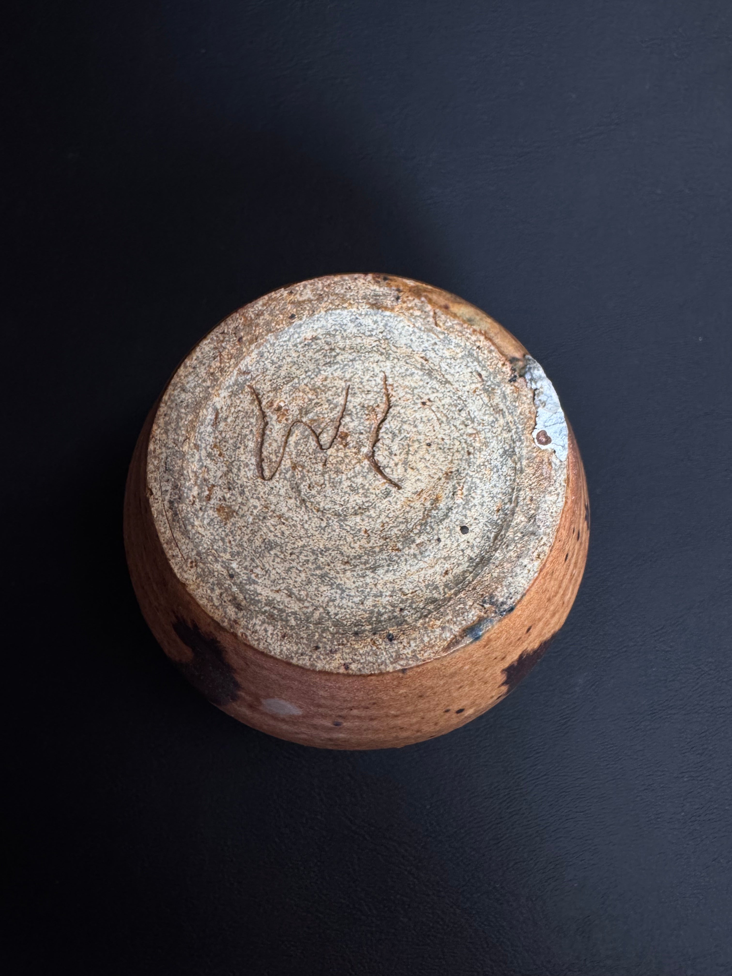 Studio Pottery Earth-Tone Stoneware Yunomi