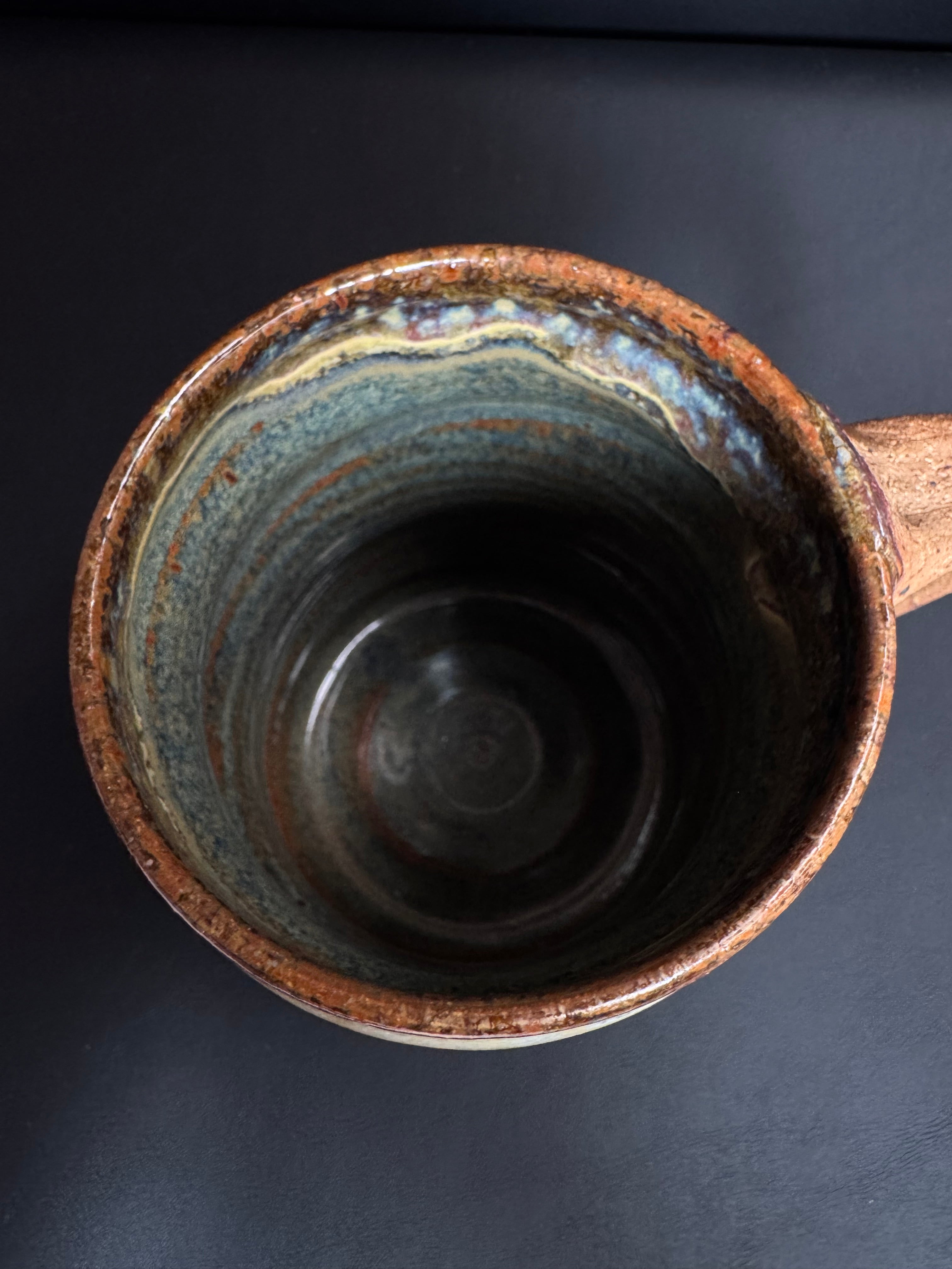 Wavy Hand-Thrown Stoneware Mug