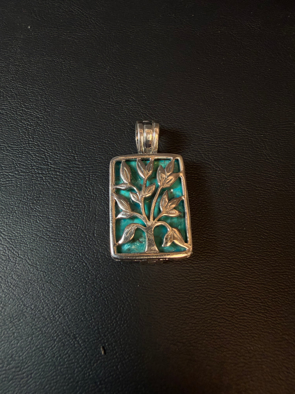 Tree of Life sterling silver pendant featuring a removable insert