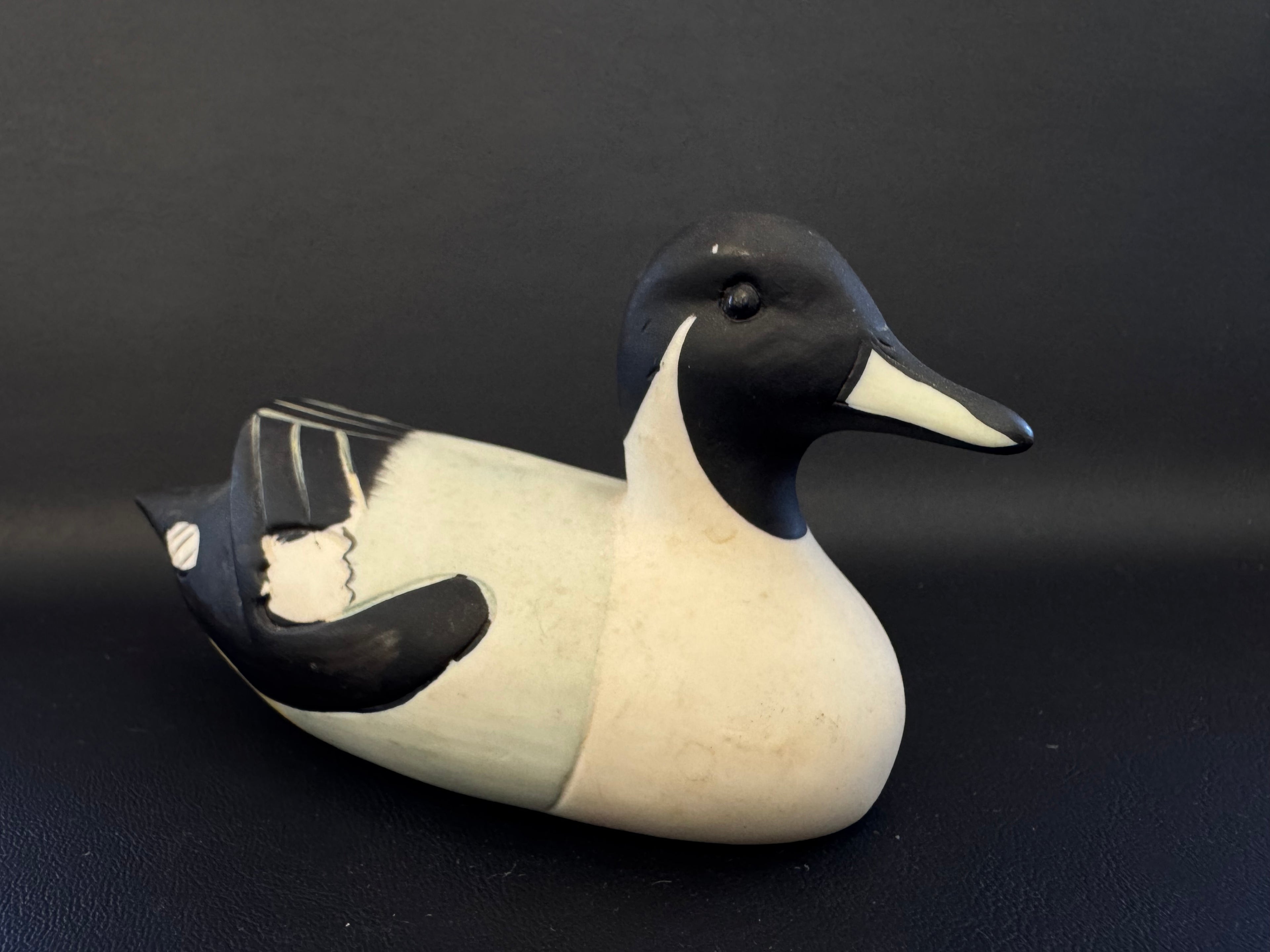 Vintage Northern Pintail Duck Figurine – Matte Ceramic