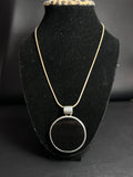Silpada Sterling Silver & Onyx "Total Eclipse" Pendant Necklace