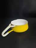 Vintage Dansk Kobenstyle Yellow Enamel Butter Warmer
