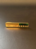Vintage Anson Gold-Tone & Faux Malachite Tie Bar