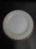 Vintage Fire-King Milk Glass Swirl Plate