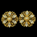 Avon Faux Pearl & Marquise Rhinestone Clip-On Earrings