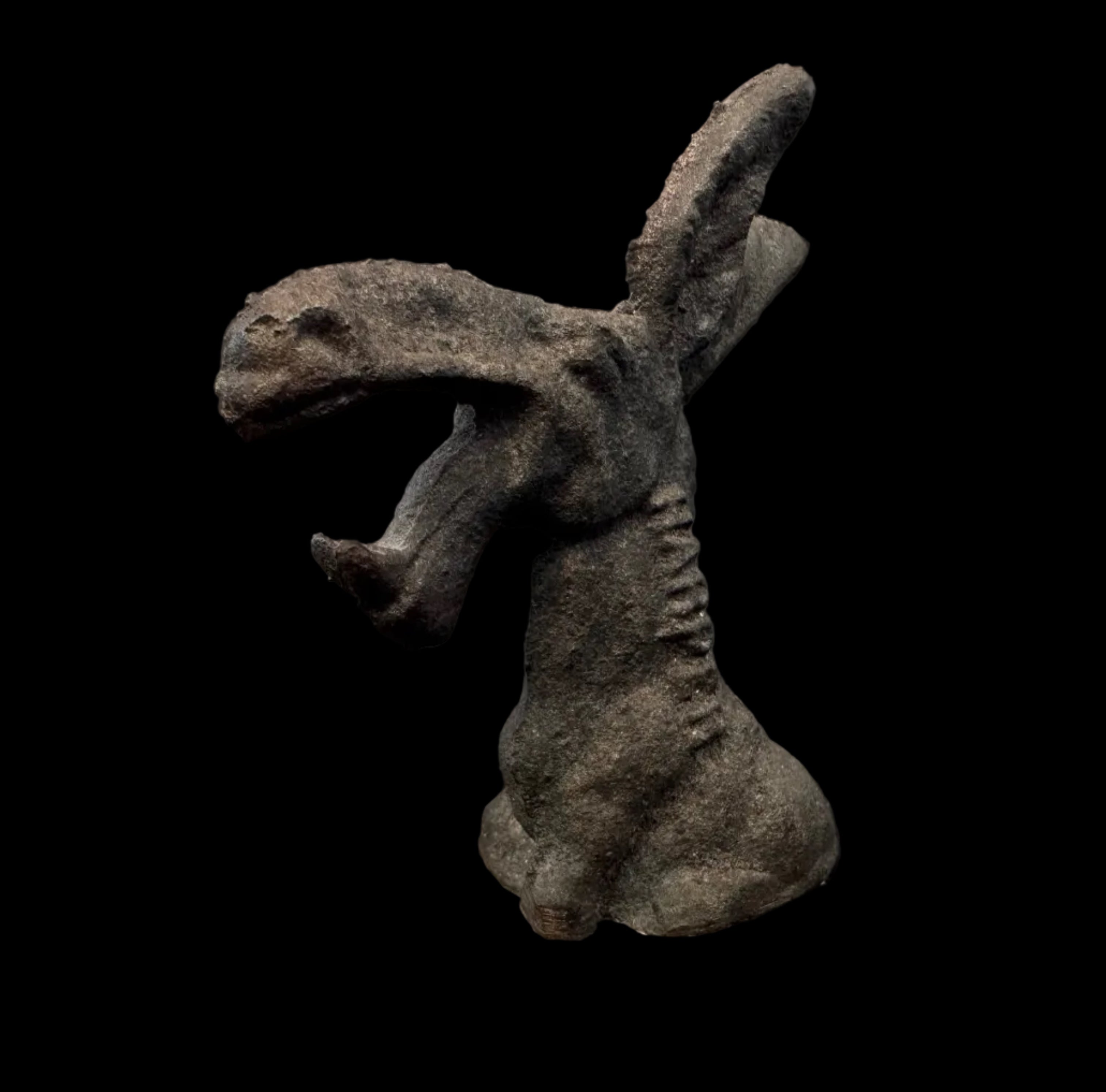 Primitive Cast Iron Donkey Figurine / Bottle Opener