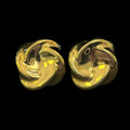 Vintage 1980s Gold-Tone Swirl Statement Clip-On Earrings