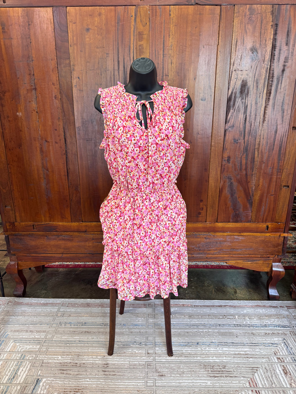 Gypsies & Moondust Floral Smocked Summer Dress - Medium