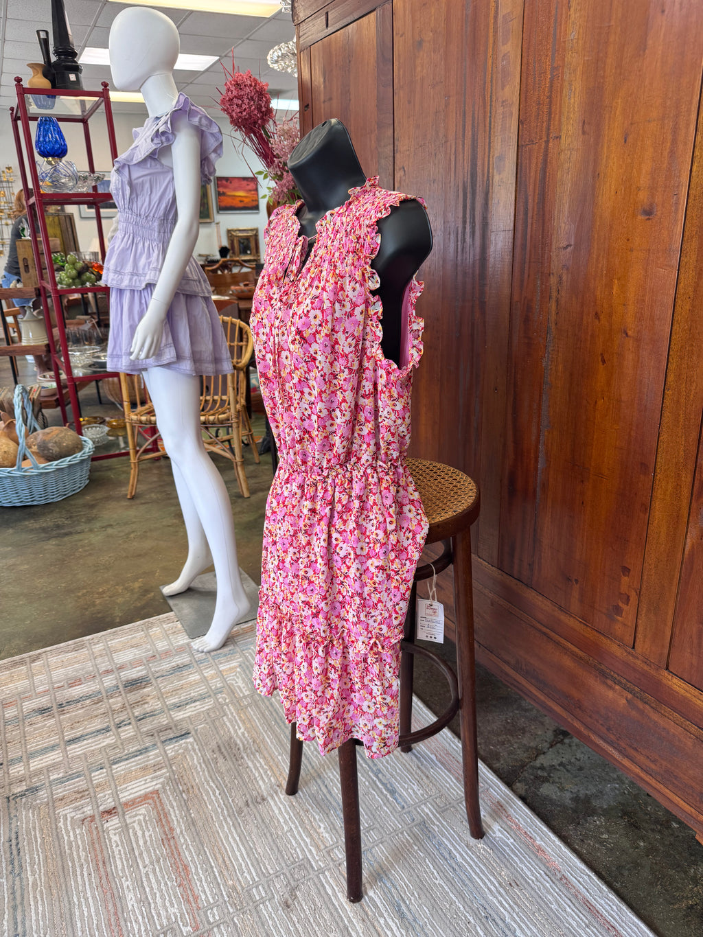 Gypsies & Moondust Floral Smocked Summer Dress - Medium