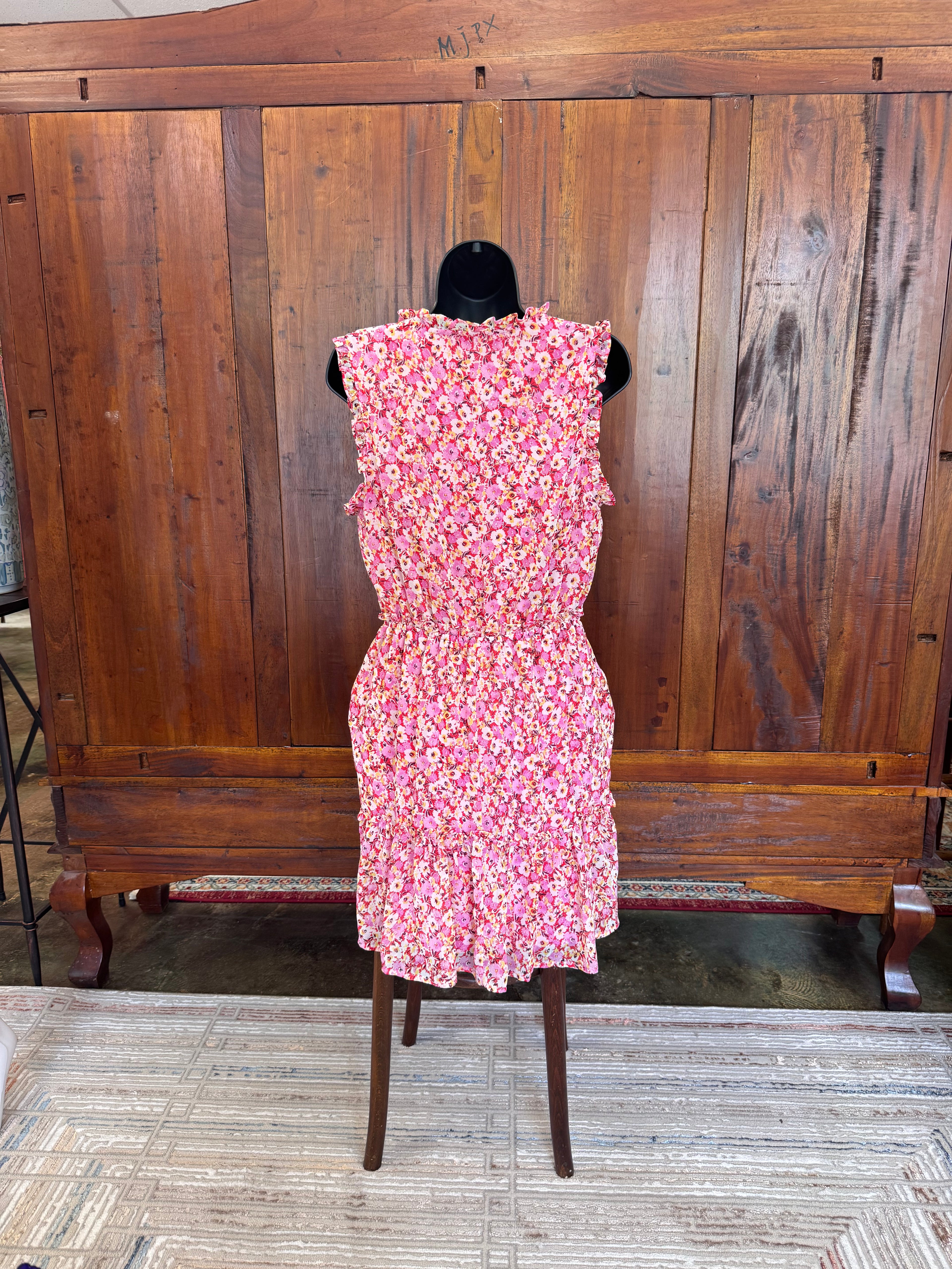 Gypsies & Moondust Floral Smocked Summer Dress - Medium