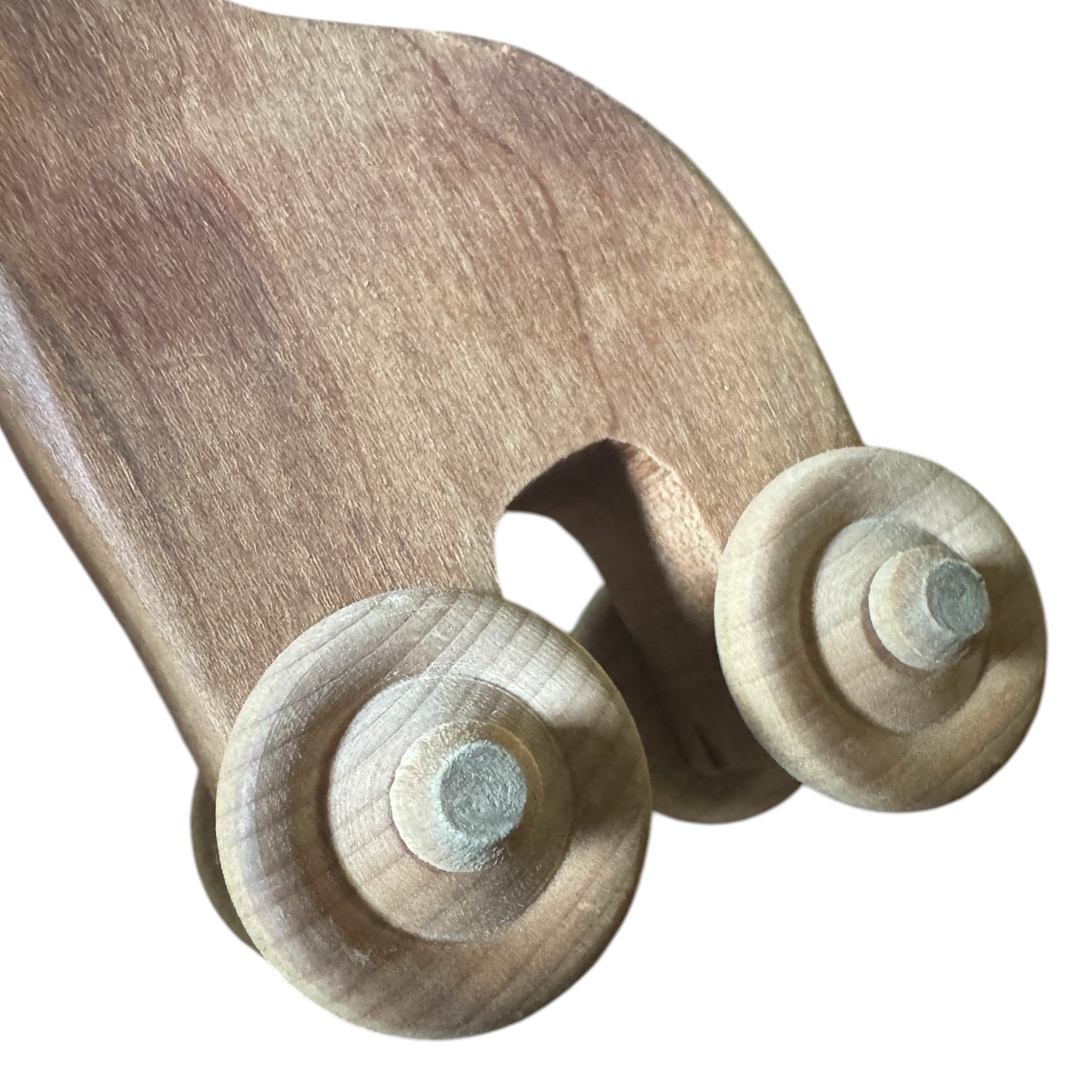 Vintage Wooden Dinosaur Pull Toy on Wheels
