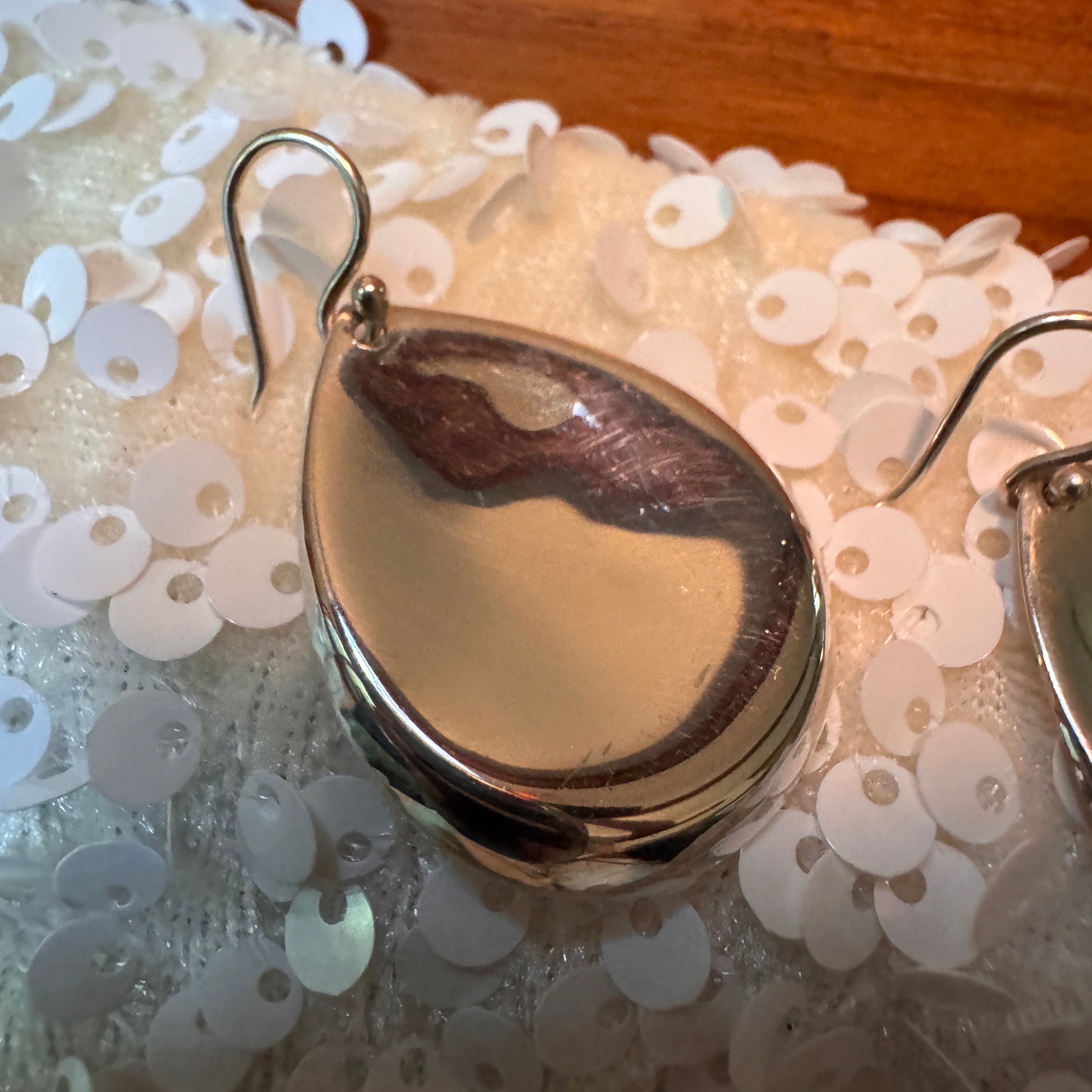 Sterling Silver Teardrop Shaped Earrings