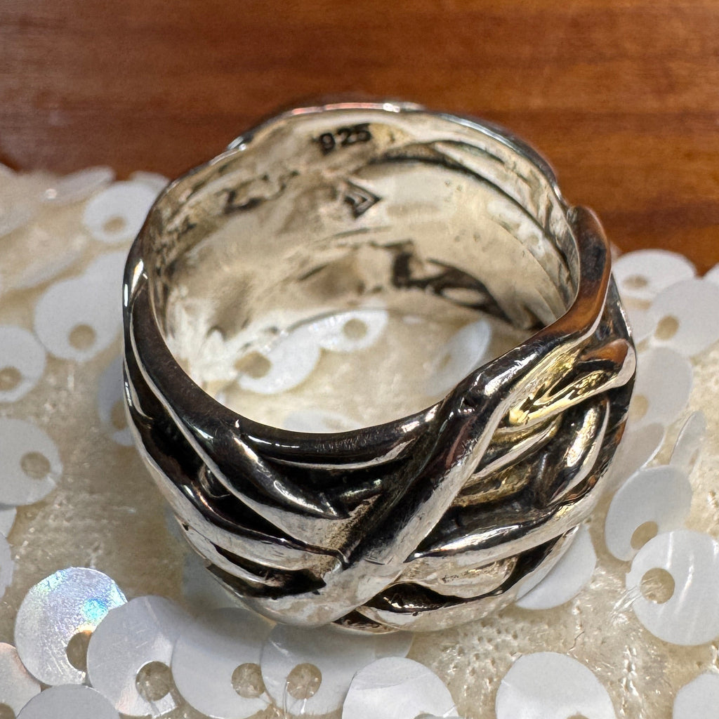 Mermaid Ring: Sterling Silver Coin Pearl