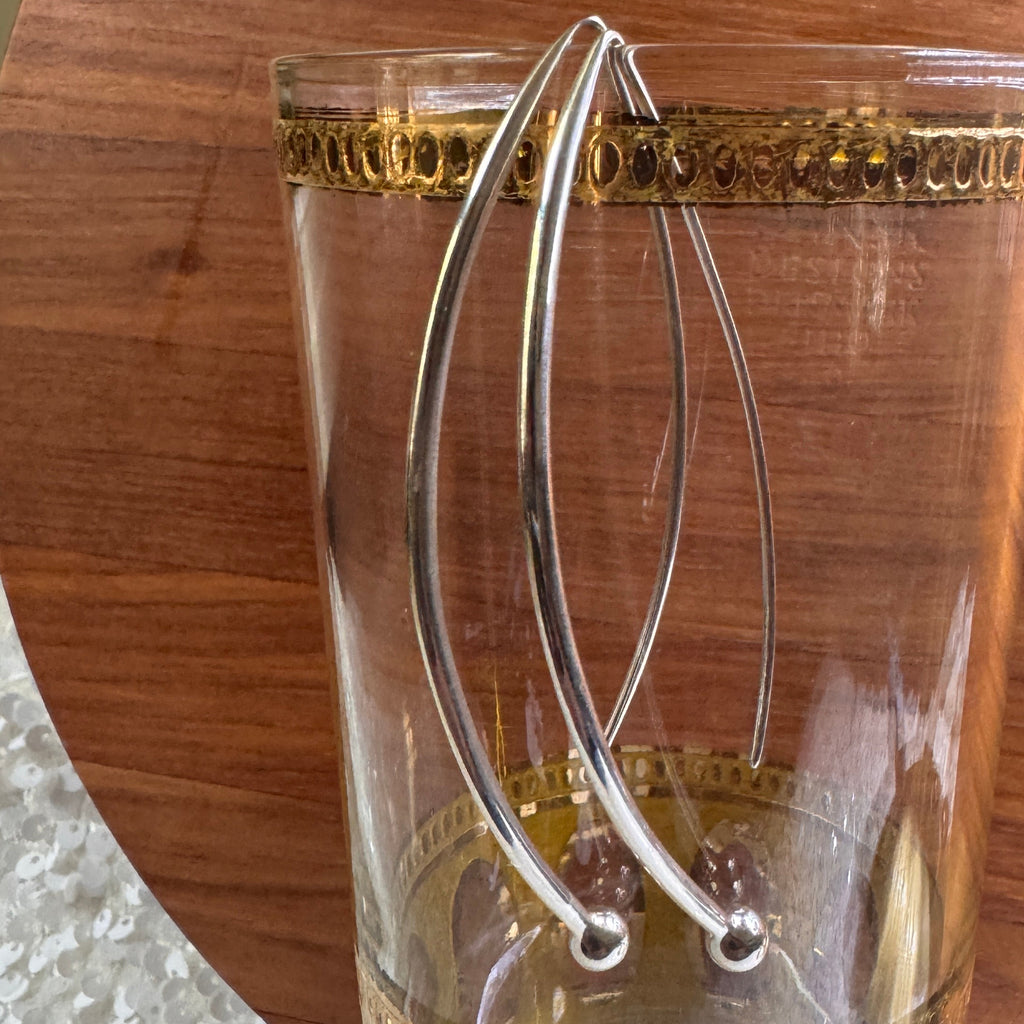 Sterling Silver BALANCING ACT Threader Long Earrings