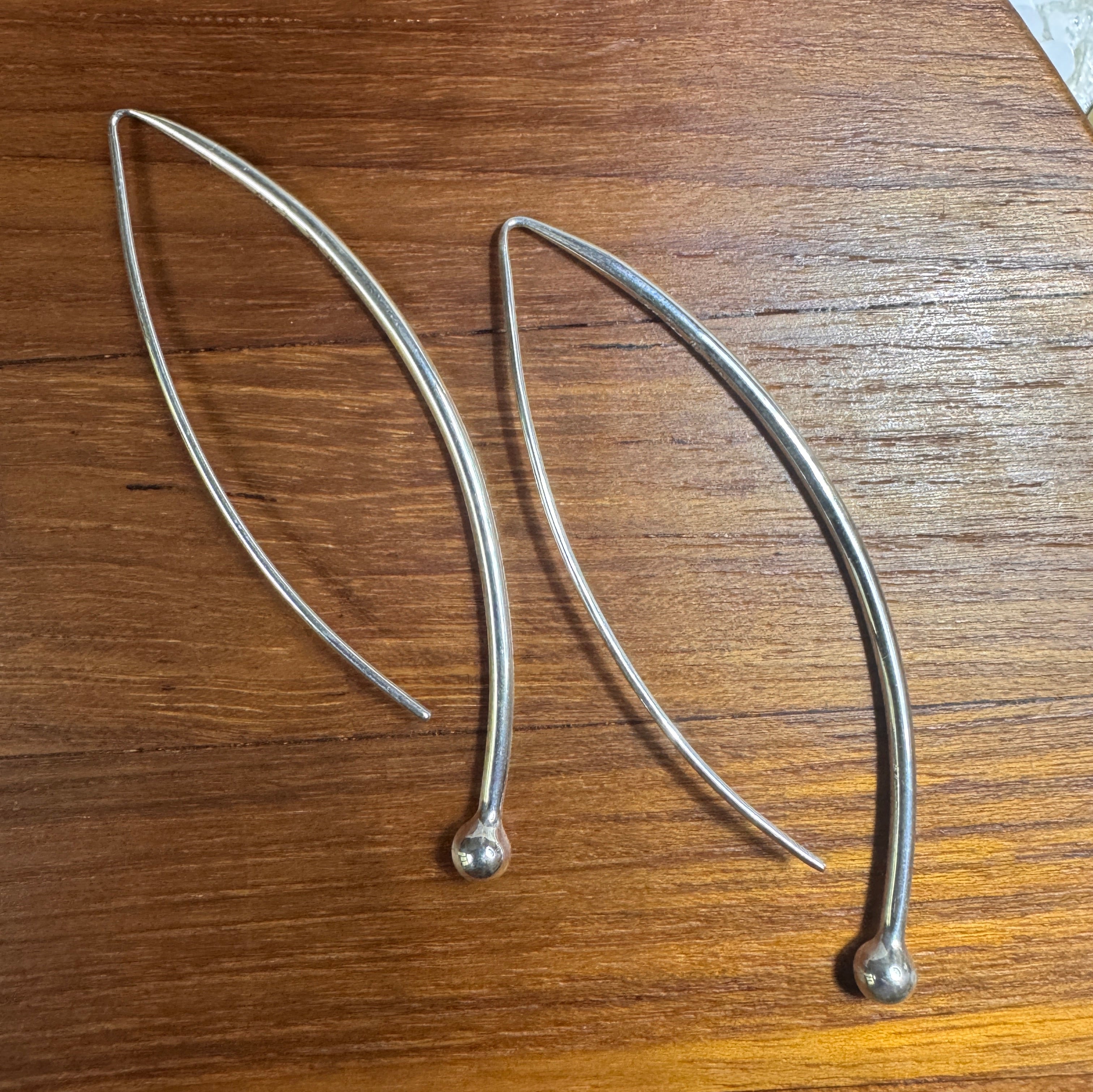 Sterling Silver BALANCING ACT Threader Long Earrings